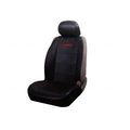 Gmc Single 2 Piece Sideless Seat Cover Universal Fit Front Protector With Cargo Pocket And Embroidered Logo Red Black Polyvinyl 