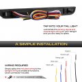 Vipmotoz 4in1 Led Rear Drl Reverse Brake Turn Signal Lights Lamps Compatible With 2015-2023 Dodge Challenger Clear Lens Chrome