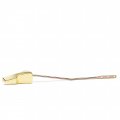 Qualihome Mansfield Toilet Handle Replacement Front Mount Tank Lever Flush Brass Gold 