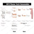 Pr0064 Pd0063-12 Electrode Nozzle 1 2mm 70a For Plasma Cutting Trafimet Cb70 Torch Pk20