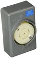Hubbell Hbl2810sr Locking Safety Shroud Receptacle L21-30r Surface Mount Gray 
