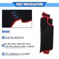 Vekauto Car Dashboard Cover Compatible For Toyota Rav4 2001-2012 Protective Polyester Black Red Center Console Interior Trim