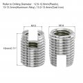 Uxcell Self Tapping Threaded Inserts 5pcs Inner M10-1 5 Outer M14x18 303 Stainless Steel Slotted Thread Repair Nuts