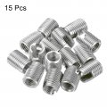 Uxcell Self Tapping Threaded Inserts 5pcs Inner M10-1 5 Outer M14x18 303 Stainless Steel Slotted Thread Repair Nuts
