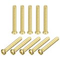 Brass Machine Screws M5x40mm Phillips Pan Head Fastener Bolts For Furniture Office Equipment Electronics 20pcs 