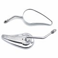 Hongk- Chromed Custom Aluminum Mirrors Compatible With Sportster Low Glide Fxrs Fxrt Softail B01c0ssbzu