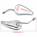 Hongk- Chromed Custom Aluminum Mirrors Compatible With Sportster Low Glide Fxrs Fxrt Softail B01c0ssbzu