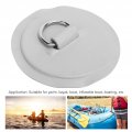 4pcs Stainless Steel Pvc D Ring Patch With 11 8in Anchor Rope Grey Paddleboard Canoe Rafting Accessories For Inflatable Boat