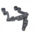 Hongk- Black 360 Adjustable Peg Mounting Kit Flat End Foot Compatible With Goldwing Vtx1300 Shadow Valkyrie Triumph Rocket