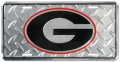 Ncaa Georgia Bulldogs Diamond Plate Car Tag 
