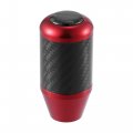 Automatic Universal Manual Gear Stick Shift Knob Transmission Lever Shifter Handle Carbon Fiber Pattern Red 