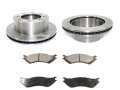 Rear Semi Metallic Brake Pads And Rotor Kit For 2003-2007 Ford E-250 
