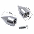 Xkh- Motorcycle Spike Bar Ends Compatible With Kawasaki Ninja 250 500 Zx600 Zx6 636 Zzr600 Zx6r Zx6rr Chrome B00y44ou22