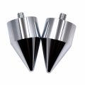 Xkh- Motorcycle Spike Bar Ends Compatible With Kawasaki Ninja 250 500 Zx600 Zx6 636 Zzr600 Zx6r Zx6rr Chrome B00y44ou22