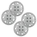 14 In Hubcap Wheel Cover Replacement For Car Truck Suv Silver Abs Snap On Universal Fit Steel Wheels Set Of 4 Pieces 