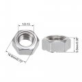 Uxcell Hex Weld Nuts 1 2-13 Carbon Steel With 3 Projections Machine Screw Gray 20pcs
