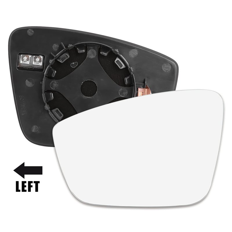 Left Driver Side Heated Mirror Glass Replacement W Backing Plate For Volkswagen Jetta 2011-2018 Beetle 2012-2016 Passat