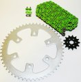 Fits Honda Cr125r 125 R Green Chain And Sprocket 13 49 114l 