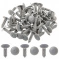 Uxcell Universal 7mm Gray Plastic Trim Rivets Buckle Fastener Clips 40pcs For Car Suv