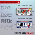 Fastasticdeals Metal Insert License Plate Frame German Shepherd Face Silhouette Weatherproof Car Accessories Chrome 2 Holes
