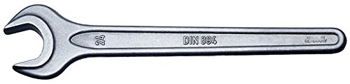Stahlwille 40040500 Single-end Spanner Made From Steel Alloy With Grey Finish Rounded Design On The Handle 15-degree Offset