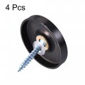 Uxcell Mirror Screws 30mm 1 18 4pcs Decorative Cap Fasteners Cover Nails Wire Drawing Black 304 Stainless Steel
