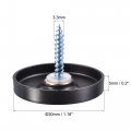 Uxcell Mirror Screws 30mm 1 18 4pcs Decorative Cap Fasteners Cover Nails Wire Drawing Black 304 Stainless Steel