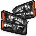 Ocpty Headlight Assembly Pair Replacement For 2002-2006 Chevrolet Avalanche 1500 2500