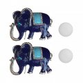 2pcs Elephant Air Vent Clips Mini Metal Car Dashboard Portable Interior Aromatherapy Decorations With Rhinestones For 