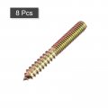 Uxcell 5 16-18x2-1 2 Hanger Bolts 8pcs Double Ended Screws Wood Dowel For Furniture