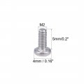 Uxcell M2x5mm Machine Screws Pan Phillips Cross Head Screw 304 Stainless Steel Fasteners Bolts 100pcs