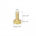 Uxcell Knurled Thumb Screws M5x14mm Flat Brass Bolts Grip Knobs Fasteners For Home Electronic Machine 5pcs