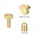 Uxcell Knurled Thumb Screws M5x14mm Flat Brass Bolts Grip Knobs Fasteners For Home Electronic Machine 5pcs