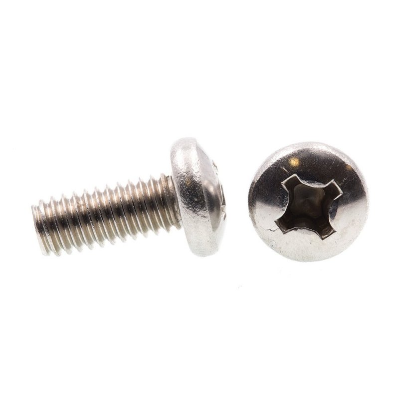 Machine Screws Pan Head Phillips Drive 5 16 In 18 X 3 4 Stainless Steel 10 Pack