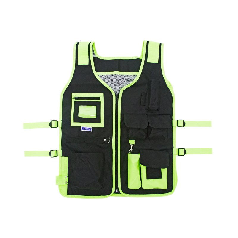 Jorestech High Visibility Tool Vest With Reflective Strips Green