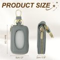 Car Key Fob Case Universal Holder Leather Keychain Pouch For Smart Remote Fobs With Lanyard And Zipper Closure Secure Storage