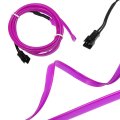 1 Meter 3ft Neon El Wire String Strip Purple Cold Light Glow With Cigarette Lighter For Car Interior Decoration
