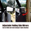 Sautvs Adjustable Rearview Side Mirrors For Polaris General Xp 1000 Folding Clear Rear View 4  1000 2016-2023 Accessories 2pcs