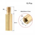 Uxcell M5x25mm 7mm Male-female Brass Hex Pcb Motherboard Spacer Standoff For Fpv Drone Quadcopter Computer Circuit Board 15pcs