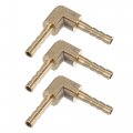 3 Pcs 4mm 0 16 Brass Car Barb Hose Fitting L Shape 2 Way Connector For Joiner Air Water Fuel Gas 