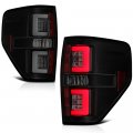 Black Smoke Premium Oled Neon Tube Led Tail Light Housing Lamp Assembly For 2009-2014 Ford F150 Pickup Truck Driver And 