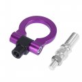X Autohaux Purple Aluminum Alloy Front Bumper Trailer Ring Eye Towing Tow Hook Screw