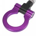 X Autohaux Purple Aluminum Alloy Front Bumper Trailer Ring Eye Towing Tow Hook Screw