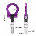 X Autohaux Purple Aluminum Alloy Front Bumper Trailer Ring Eye Towing Tow Hook Screw