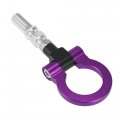 X Autohaux Purple Aluminum Alloy Front Bumper Trailer Ring Eye Towing Tow Hook Screw 