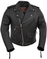 True Element Mens Basic Motorcycle Leather Jacket Xxxx-large Black