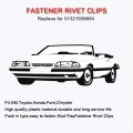 51321938884 0 Nylon Bumper Fasteners Fender Rivet Clips Push Type Car Retainer Kit Fit For Gm Toyota Honda Ford 100 Pcs