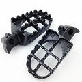 Hk Moto- Gray Motocross Mx Dirt Bike Steel Foot Pegs For 2003 2004 Suzuki Rm125 Rm250