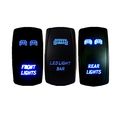 Ronben Universal Car 3pcs 5-pins Frontrear Lamp Led Light Laser Rocker Backlit Switch