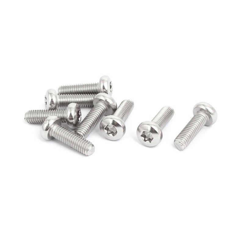 M5x16mm 316 Stainless Steel Pan Head Torx Socket Cap Security Screw 8pcs